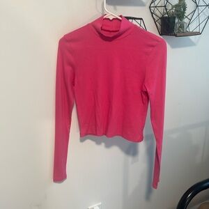 hight neck long sleeved crop tops, from american eagle, size medium